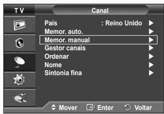 SAMSUNG PS50A410C1 - Quando memorizar canais manualmente, pode escolher: - 1
