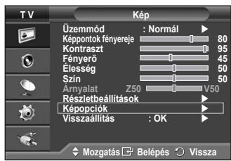 SAMSUNG PS50A410C1 - A képernyő helyzetének és méretének beállítása a Nagyítás funkcióval - 1