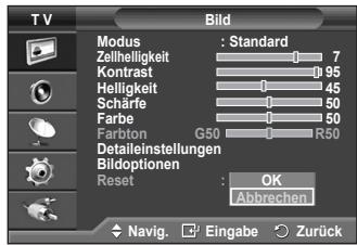SAMSUNG PS50A410C1 - Zurücksetzen der Bildeinstellungen auf die werkseitig festgelegten Standardwerte - 2