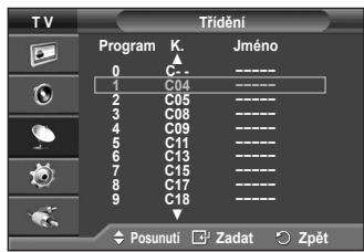 SAMSUNG PS50A410C1 - Názvy jsou kanálům přiřazovány automaticky, pokud jsou vysílány informace o kanálu. Tyto názvy lze změnit na nové názvy. - 2