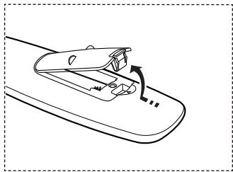SAMSUNG PS50A410C1 - Batterijen in de afstandsbediening plaatsen - 1