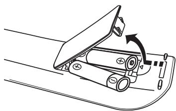 SAMSUNG PS50B565 - Installing Batteries in the Remote Control - 1
