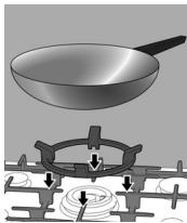 BOSCH PCQ715B80E & PCQ715B80E/01 - Grelha suplente para wok Recipiente wok - 1