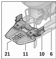BOSCH PST800PEL - Adjusting the Cutting Angle (see figure G) - 1