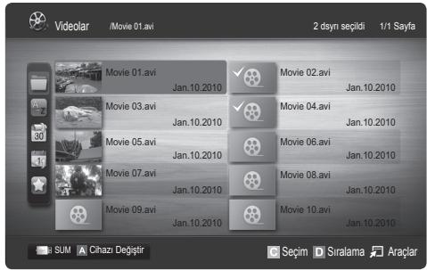 Videolar /Movie 01.avi 2 dsyn seçildi 1/1 Sayla Movie 01.avi Jan.10.2010 Movie 02.avi Jan.10.2010 Movie 03.avi Jan.10.2010 Movie 04.avi Jan.10.2010 Movie 05.avi Jan.10.2010 Movie 06.avi Jan.10.2010 Movie 07.avi Jan.10.2010 Movie 08.avi Jan.10.2010 Movie 09.avi Jan.10.2010 Movie 10.avi Jan.10.2010 SUM A Cihazi Değişir Seçim D Siralama Araçlar