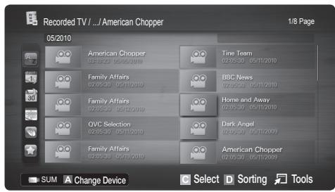 Recorded TV / ...J American Chopper 1/8 Page 05/2010 American Chopper 03/05/23 05/11/2010 Family Affairs 02/05/30 05/11/2010 Family Affairs 02/05/30 05/12/2010 OVC Selection 02/05/30 05/11/2010 Family Affairs 02/05/30 05/19/2010 Time Team 02/05/30 05/11/2010 BBC News 02/05/30 05/11/2010 Home and Away 02/05/30 05/11/2010 Dark Angel 02/05/30 05/11/2009 American Chopper 02/05/30 05/11/2009 SUM A Change Device Select D Sorting Tools
