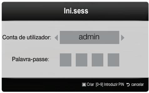 Ini.sess Conta de utilizador: admin Palavra-passe: