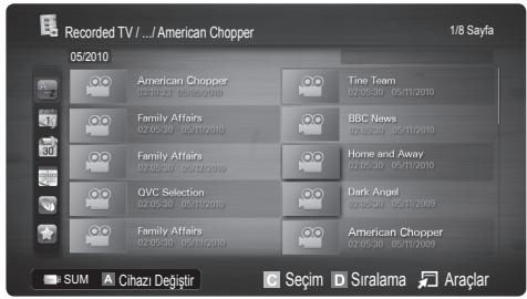 SAMSUNG UE-55C8000 (3D) - Kayıtlı TV Programını Oynatma - 1