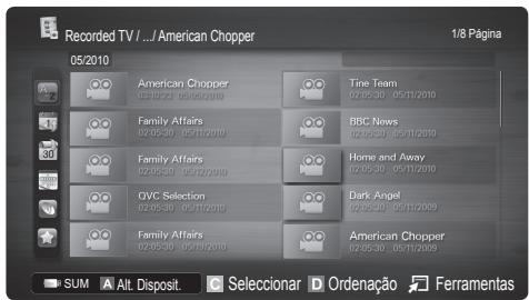 SAMSUNG UE-55C8000 (3D) - Reproduzir o programa de televisão gravado - 1