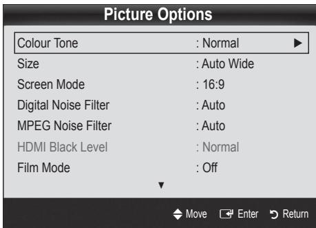 SAMSUNG UE-55C8000 (3D) - Picture Options - 2