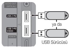 SAMSUNG UE-55C8000 (3D) - Bir USB Aygıtını Bağlama - 1