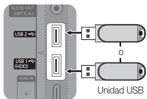 SAMSUNG UE-55C8000 (3D) - Conexión de un dispositivo USB - 1