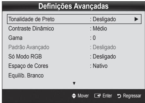 SAMSUNG UE-55C8000 (3D) - Definições Avançadas - 2