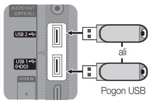 SAMSUNG UE-55C8000 (3D) - Priključitev naprave USB - 1