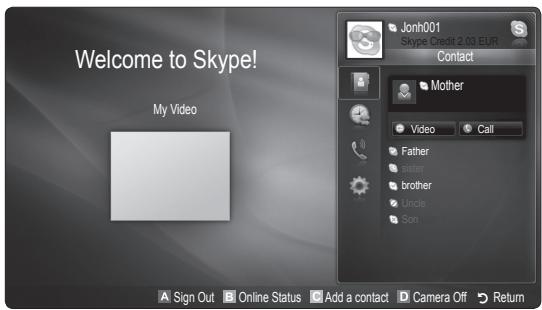 SAMSUNG UE-55C8000 (3D) - Skype - 2
