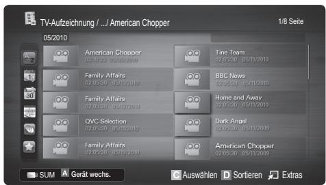 SAMSUNG UE37C6600UP - Wiedergabe aufgenommener Fernsehsendungen - 1