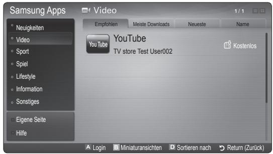 SAMSUNG UE37C6600UP - Samsung Apps - 1