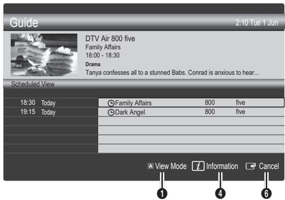 SAMSUNG UE37C6600UP - Using Scheduled View - 1