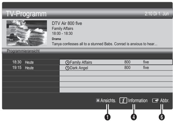 SAMSUNG UE37C6600UP - Verwenden der Programmieransicht - 1