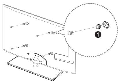 SAMSUNG UE37C6600UP - Vorbereiten für den Einbau der Wandhalterung - 1