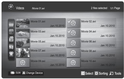 SAMSUNG UE37C6600UP - Playing the recorded TV/video/music/photo file group - 1