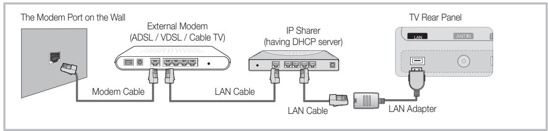 SAMSUNG UE40C8000XW 40 3D LED TV 2010-ES MODEL - Connecting to a Wired Network - 2
