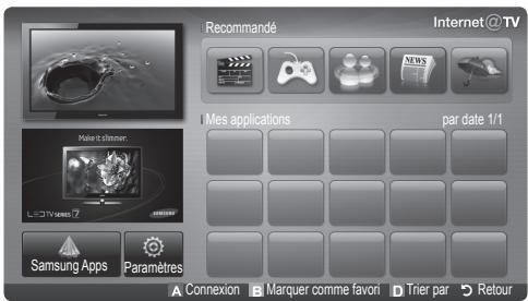 SAMSUNG UE40C8000XW 40 3D LED TV 2010-ES MODEL - Mise en route d'Internet@TV - 2