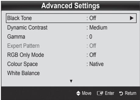 SAMSUNG UE40C8000XW 40 3D LED TV 2010-ES MODEL - Advanced Settings - 2