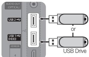 SAMSUNG UE40C8000XW 40 3D LED TV 2010-ES MODEL - Connecting a USB Device - 1