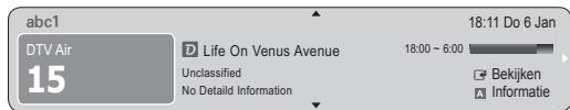 abc1 DTV Air 15 D Life On Venus Avenue Unclassified No Detail Information 18:11 Do 6 Jan 18:00 ~ 6:00 Bekijken Informatie