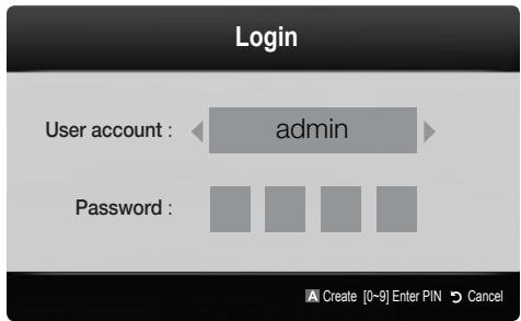 Login User account : admin Password :