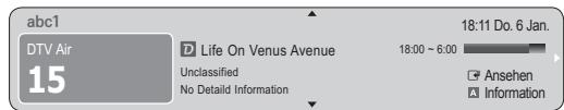 abc1 DTV Air 15 D Life On Venus Avenue Unclassified No Detail Information 18:11 Do. 6 Jan. 18:00 ~ 6:00 Ansehen Information