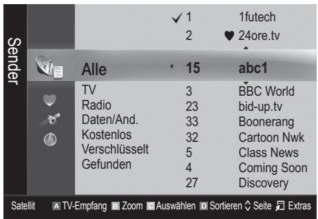 Sender Alle 15 abc1 TV 3 BBC World Radio 23 bid-up.tv Daten/And. 33 Boonerang Kostenlos 32 Cartoon Nwk Verschlüsselt 5 Class News Gefunden 4 Coming Soon 27 Discovery Satellit ▲ TV-Empfang ▪ Zoom ▪ Auswählen ▪ Sortieren ◆ Seite ▶ Extras