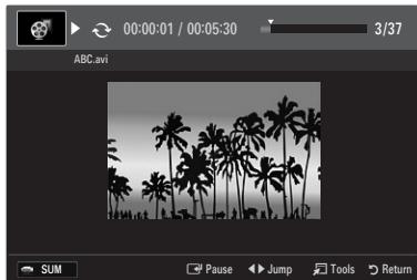SAMSUNG UN46B7100WF - Playing a movie file - 1