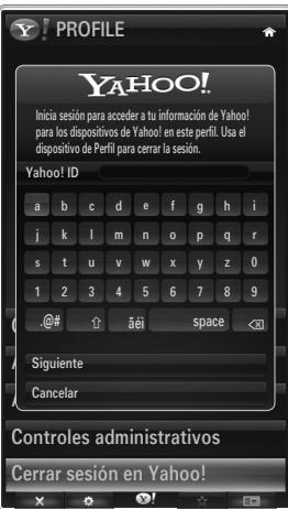 YAHOO! Inicio sesión para acceder a tu información de Yahoo! para los dispositivos de Yahoo! en este perfil. Use el dispositivo de Perfil para cerrar la sesión. Yahoo! ID a b c d e f g h i j k l m n o p q r s t u v w x y z 0 1 2 3 4 5 6 7 8 9 @# ↑ ↓ space <% Siguiente Cancelar Controles administrativos Cerrar sesión en Yahoo!