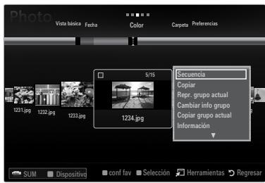 Photo Visa básica Faça Color Carpets Preferencias 5/15 Socuencia Copiar Repr. grupo actual Cambiar info grupo Copiar grupo actual Información 1231.jpg 1232.jpg 1233.jpg 1234.jpg SUM Dispositiva conf fav Selección Herramientas Regresar