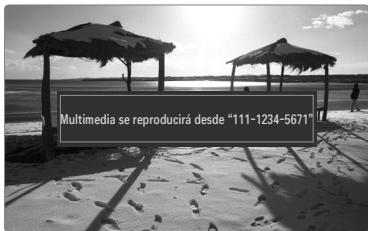 Multimedia se reproducirá desde "111-1234-5671"