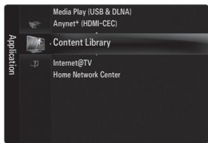 Media Play (USB & DLNA) Anynet® (HDMI-CEC) . Content Library Internet@TV Home Network Center