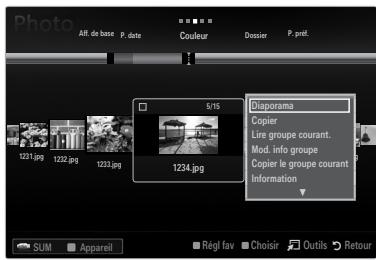 Photo Aff. de base P. date Couleur Dossier P. prof. 5/15 Diaporama Copier Lire groupe courant. Mod. info groupe Copier le groupe courant Information 1231.jpg 1232.jpg 1233.jpg 1234.jpg SUM Appareil Régl fav Choisir Outils Retour