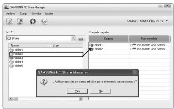 SAMSUNG UN46B7100WF - Compartición Carpeta - 3