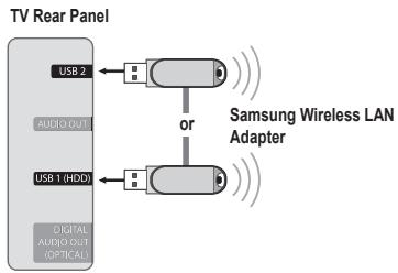 SAMSUNG UN46B7100WF - □ Network Connection - Wireless - 1