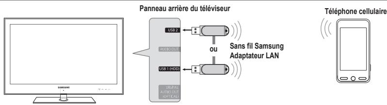 SAMSUNG UN46B7100WF - • Se brancher à un réseau Ad hoc sans fil - 1