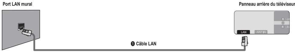 SAMSUNG UN46B7100WF - Connexion LAN pour un environnement à adresse IP statique - 1