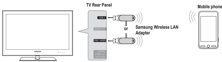 SAMSUNG UN46B7100WF - Connecting to the Home Network Center - 1