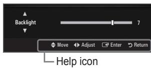 Backlight 7 Move Adjust Enter Return Help icon