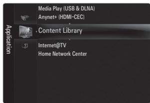 Media Play (USB & DLNA) Anynet+ (HDMI-CEC) . Content Library Internet@TV Home Network Center