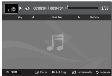 SAMSUNG UN46B8500XF - Reproducción de archivos de música seleccionados - 1
