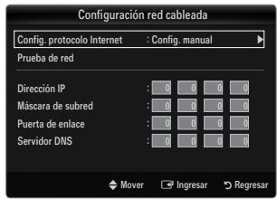 SAMSUNG UN46B8500XF - Configuración red cableada-Config. manual - 1