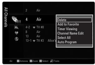 SAMSUNG UN46B8500XF - Add / Delete - 2