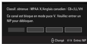 SAMSUNG UN46B8500XF - Comment réinitialiser le téléviseur lorsque la fonction V-Chip bloque un canal (solution d'urgence) - 1